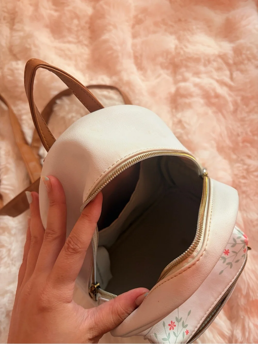 Loungefly White Eevee Floral Mini Backpack